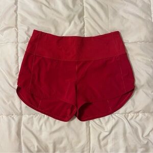 Lululemon Speed Up High Rise Lined shorts 2.5” Dark Red